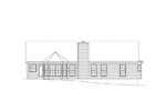Ranch House Plan Rear Elevation - Mooreland Traditional Home 001D-0013 | House Plans and More
