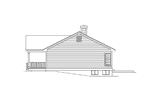 Country House Plan Right Elevation - Country Style Ranch House | Country Ranch Style Home