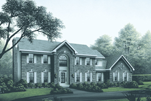 Luxury House Plan Front Image - Ridgemont Colonial Luxury Home 001D-0038 - Shop House Plans and More