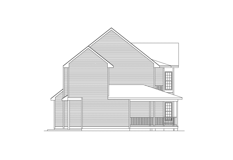 Country House Plan Left Elevation - Charleston Country Farmhouse 001D-0064 | House Plans and More