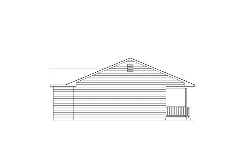 Ranch House Plan Left Elevation - Delta Queen I Ranch Home 001D-0067 | House Plans and More
