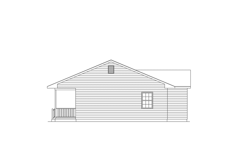 Cabin & Cottage House Plan Right Elevation - Delta Queen I Ranch Home 001D-0067 | House Plans and More