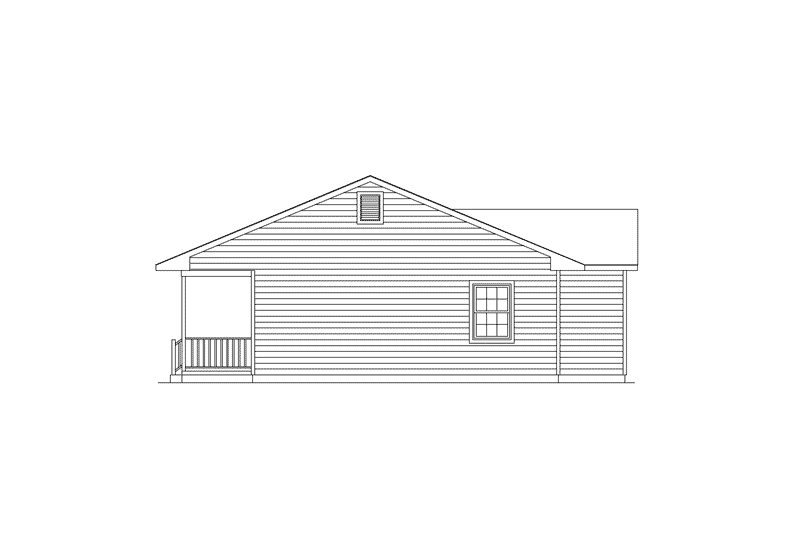 Mountain House Plan Right Elevation - Delta Queen II Country Home 001D-0068 - Search House Plans and More