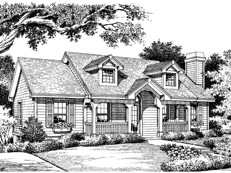 Country House Plan Front Image of House - Briarwood Country Cottage Home 007D-0030 | House Plans and More