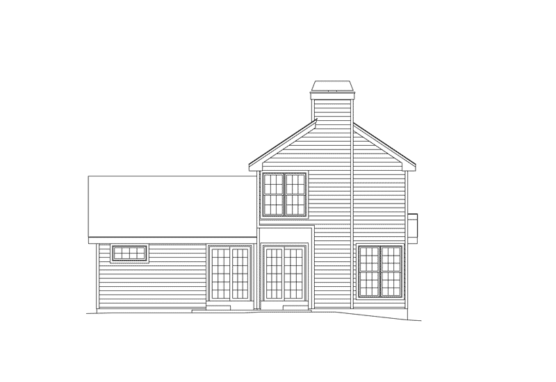 Traditional House Plan Rear Elevation - Woodfield  Country Home 007D-0038 - Shop House Plans and More