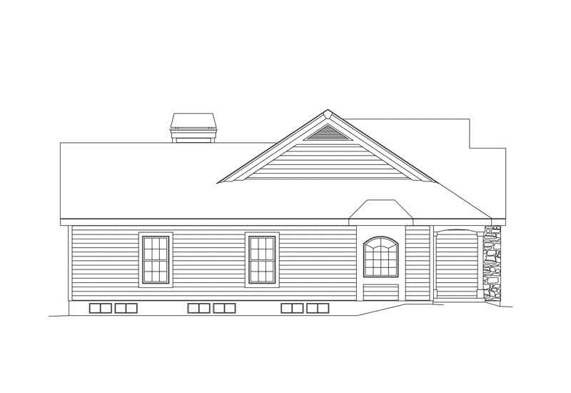 Farmhouse Plan Left Elevation - Summerset Country Home 007D-0055 | House Plans and More