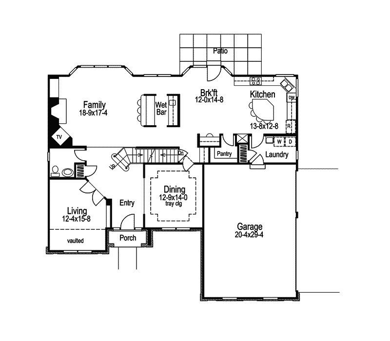 European Home Plan First Floor 007D-0059