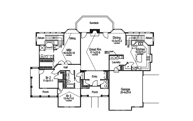 Chrystelle Atrium  Home  Plan  007D 0089 House  Plans  and More