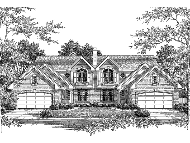 Ashley Place Duplex Home Plan 007D-0097 - Search House Plans and More