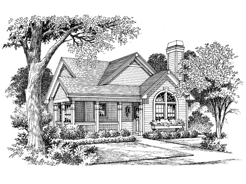 Ranch House Plan Front Image of House - Springdale Country Cabin Home 007D-0105 | House Plans and More