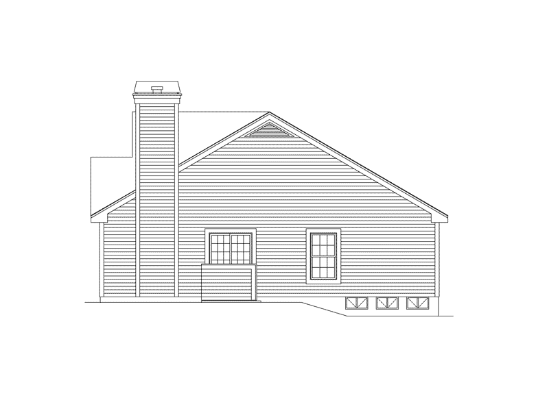 Ranch House Plan Right Elevation - Springdale Country Cabin Home 007D-0105 | House Plans and More