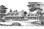 Ranch House Plan Front Image of House - Shadyview Country Ranch Home 007D-0124 - Shop House Plans and More