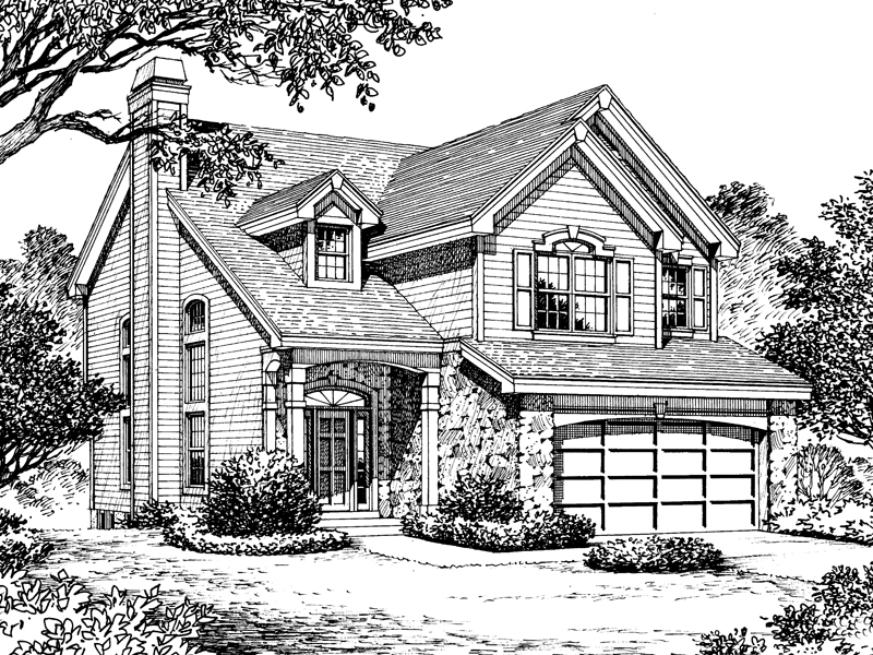 Northhampton Narrow Lot Home Plan 007D-0127 - Shop House Plans and More