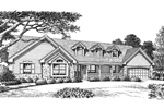 Ranch House Plan Front Image of House - Foxridge Country Ranch House Plans | Country Ranch Home Plans