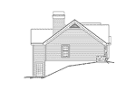 Traditional House Plan Left Elevation -  Foxridge Country Ranch House Plans | Country Ranch Home Plans