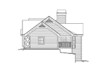 Traditional House Plan Right Elevation -  Foxridge Country Ranch House Plans | Country Ranch Home Plans