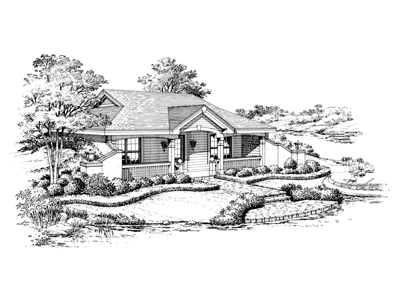 Vacation House Plan Front Image of House - Woodhaven Vacation Home 007D-0156 - Shop House Plans and More