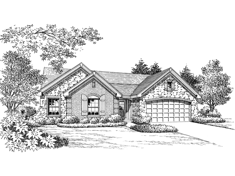 Country House Plan Front Image of House - La Demeure Country French Home 007D-0162 - Shop House Plans and More
