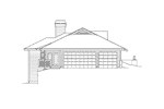 Ranch House Plan Left Elevation - Greensaver Atrium Berm Home 007D-0206 - Search House Plans and More