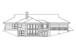 Ranch House Plan Rear Elevation - Greensaver Atrium Berm Home 007D-0206 | House Plans and More