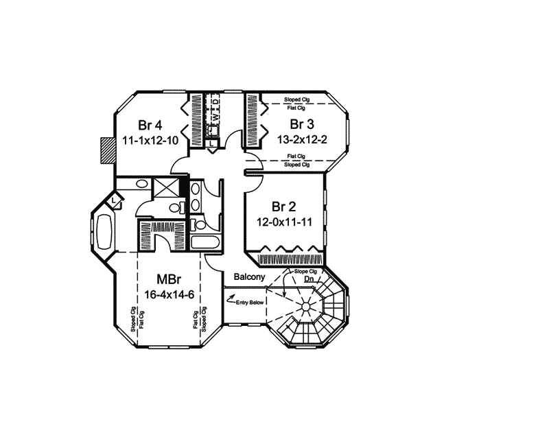 Luxury Home Plan Second Floor 008D-0083