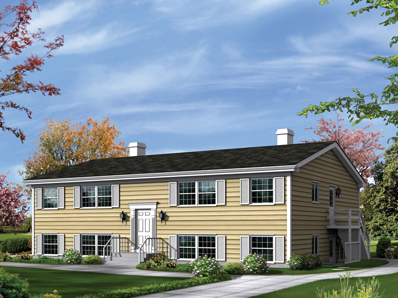 Wayland Split Level Fourplex Plan 008d 0113 House Plans And More