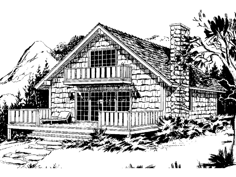 Traditional House Plan Front Image of House - Breezewood Rustic Home 008D-0134 | House Plans and More