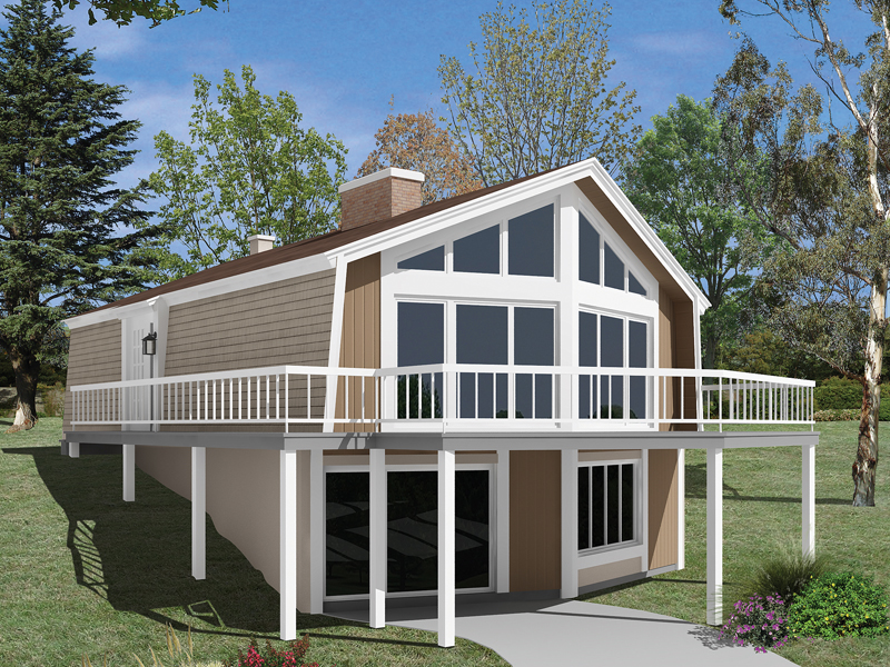 Skyliner A Frame Vacation Home Plan 008d 0151 House Plans