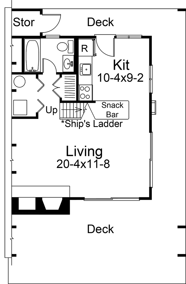 Rustic Home Plan First Floor 008D-0162