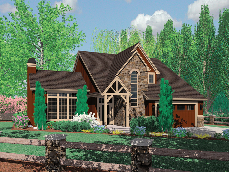 Tudor House Plan Front Image - Fawn Canyon Tudor Style Home 011D-0046 - Search House Plans and More