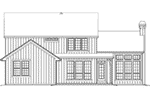 Tudor House Plan Rear Elevation - Fawn Canyon Tudor Style Home 011D-0046 - Search House Plans and More