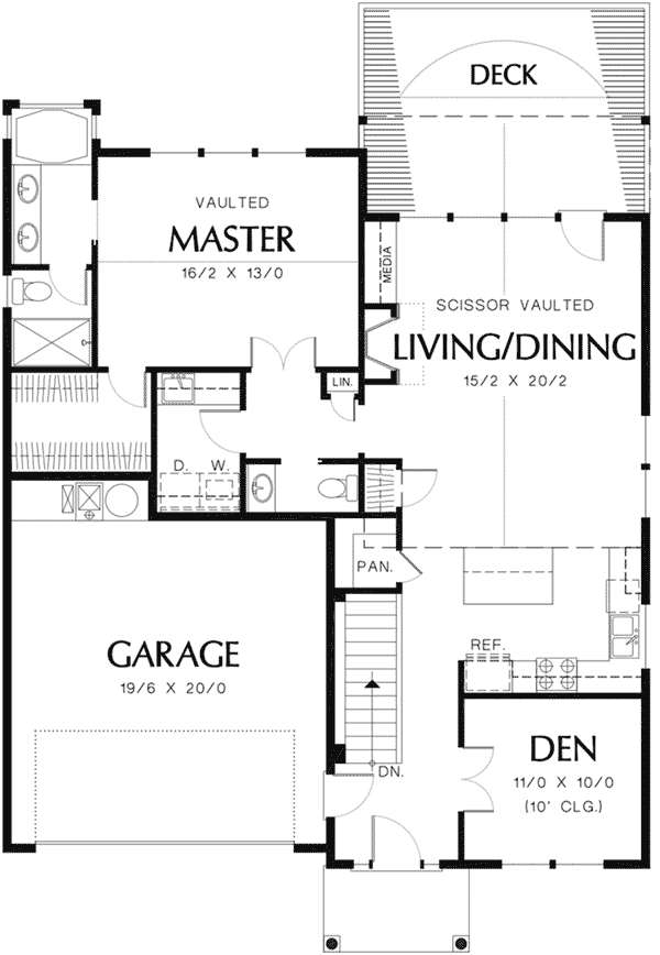 Home Plan First Floor 011D-0069