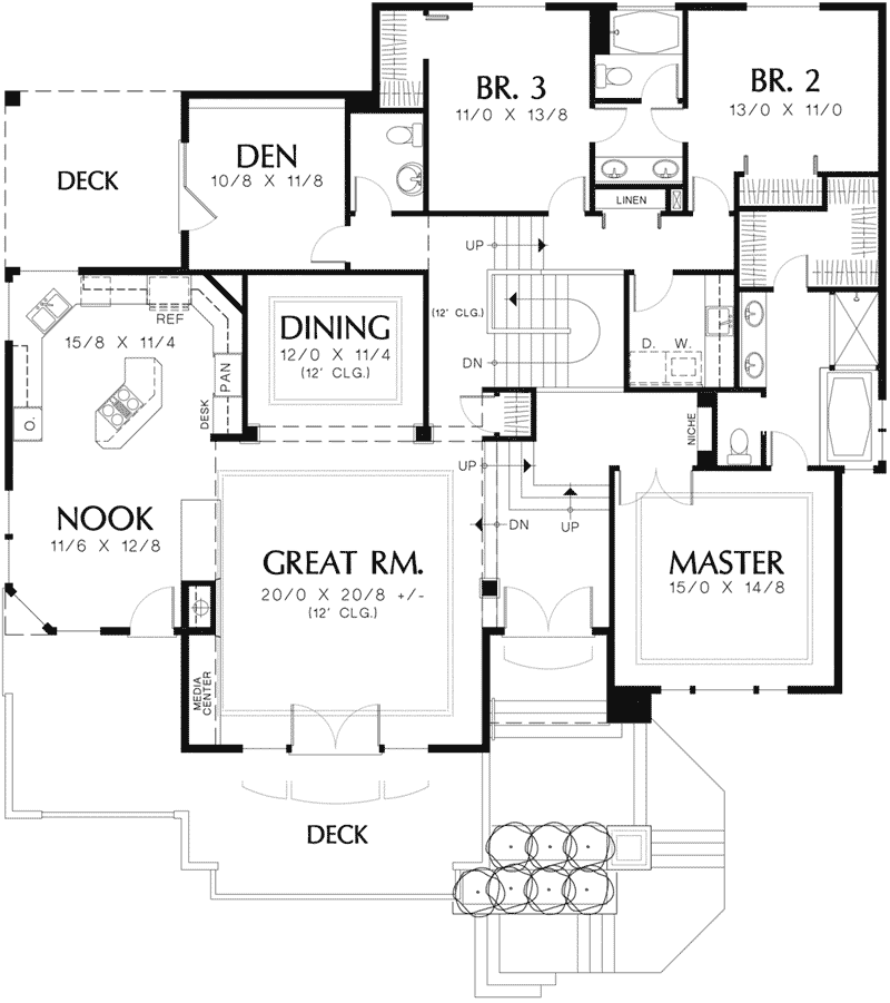 Gardenleaf Multi-Level Home Plan 011D-0084 | House Plans and More