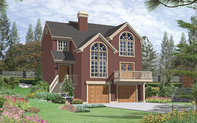 Front of Home - Stevener Two-Story Home  011D-0099 | House Plans and More