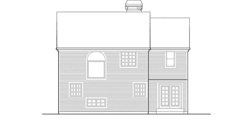Rear Elevation - Stevener Two-Story Home 011D-0099 - Shop House Plans and More