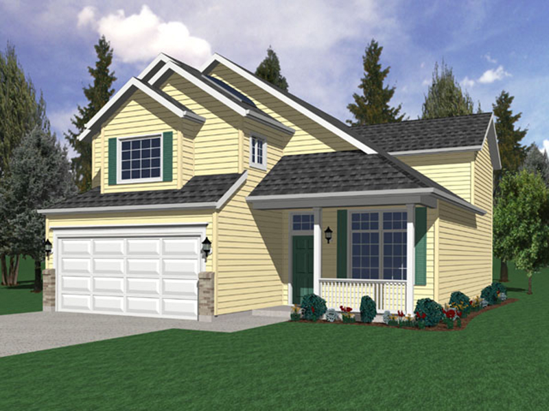 Traditional House Plan Front of Home - Eden Lane Country Home 011D-0104 - Search House Plans and More