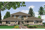 Prairie House Plan Front Image - Patton Bay Shingle Home  011D-0197 | House Plans and More