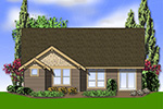 Ranch House Plan Rear Photo 01 - Longhurst Craftsman Home 011D-0222 - Shop House Plans and More