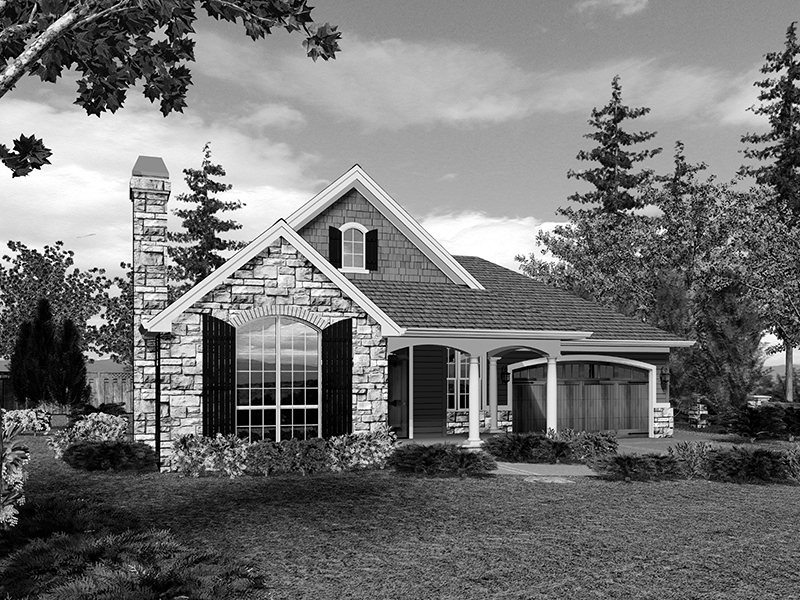 Craftsman House Plan Front Image of House - Maribeth Country Ranch Home  011D-0224 | House Plans and More