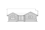 Ranch House Plan Rear Elevation - Thistle Hollow Bungalow 011D-0225 - Shop House Plans and More