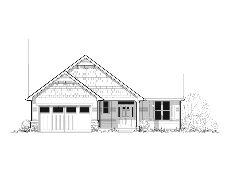 Craftsman House Plan Front Elevation - Sayer Creek Country Home 011D-0233 | House Plans and More