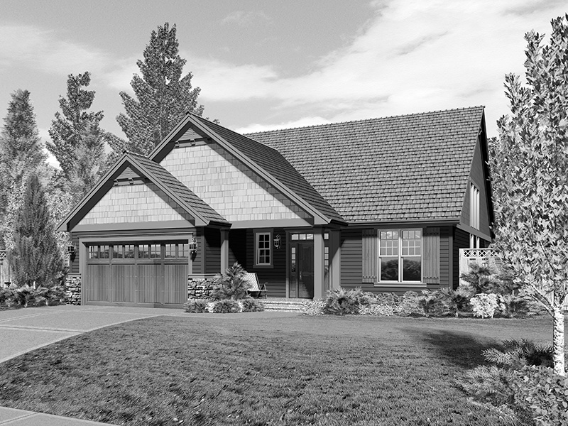 Arts & Crafts House Plan Front Image of House - Sayer Cove Country Home 011D-0233 - Shop House Plans and More