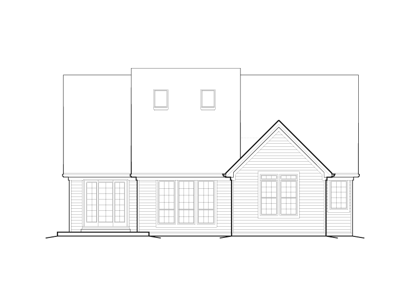 Rustic House Plan Rear Elevation - Timber Way Craftsman Home 011D-0243 - Shop House Plans and More