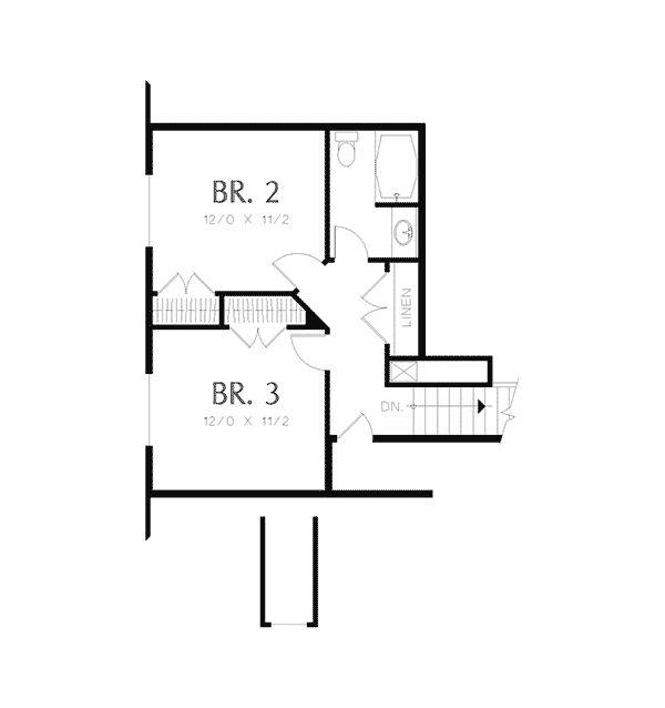 Craftsman Home Plan Second Floor 011D-0246