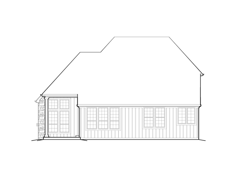 Craftsman House Plan Rear Elevation - Edie Hill Craftsman Home 011D-0246 | House Plans and More