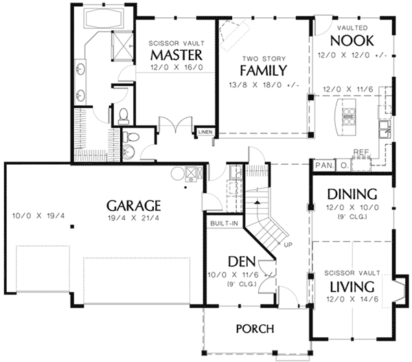 Southern Home Plan First Floor 011D-0258