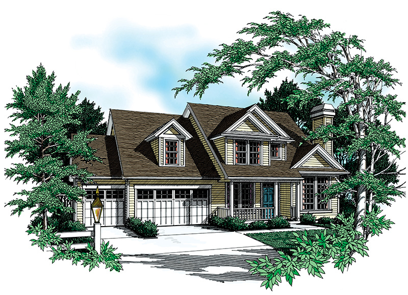 Southern House Plan Front Image - Ridgefield Lake Country Home 011D-0258 - Shop House Plans and More