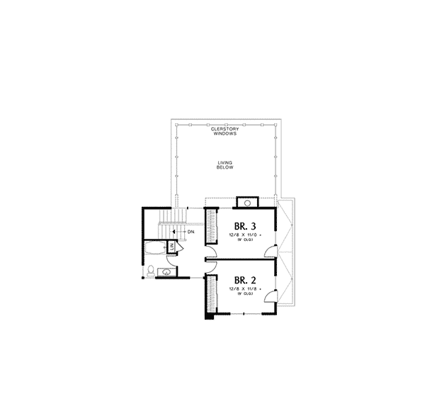 Contemporary Home Plan Second Floor 011D-0266