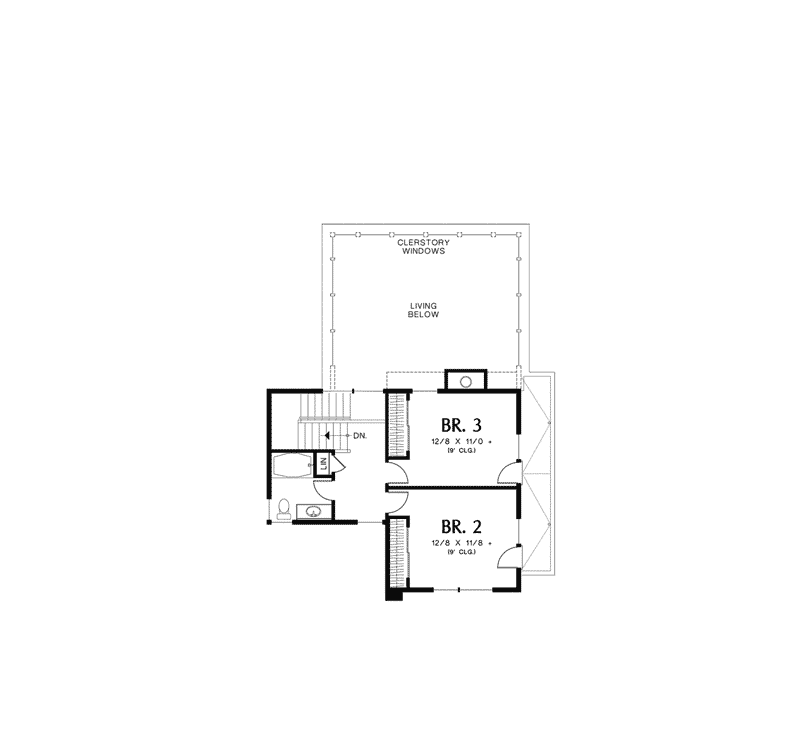 Beach & Coastal House Plan Second Floor - Juno Modern Home 011D-0266 | House Plans and More