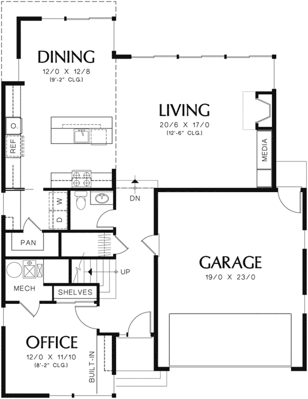 Modern Home Plan First Floor 011D-0267